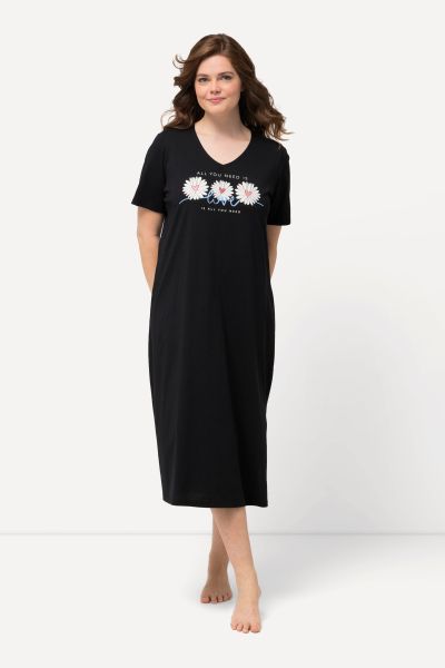 Love Short Sleeve Graphic Nightgown