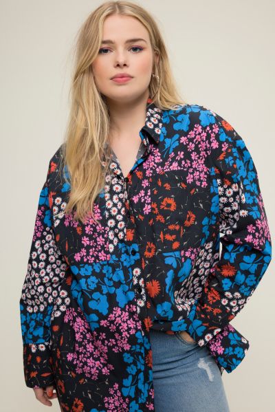Floral Long Sleeve Tunic Blouse