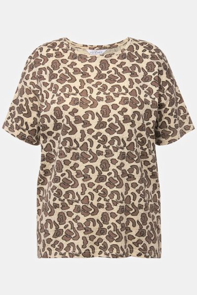Тениска с леопардов принт