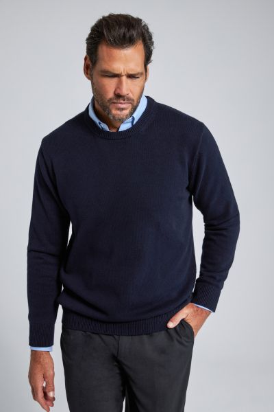 Sweater, round neckline, JP1880 embroidery, cotton