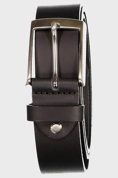 Silver Buckle Leather Belt
