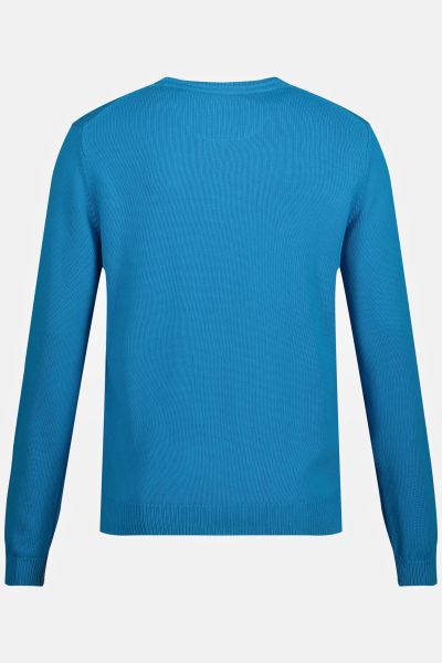 Sweater, round neckline, JP1880 embroidery, cotton