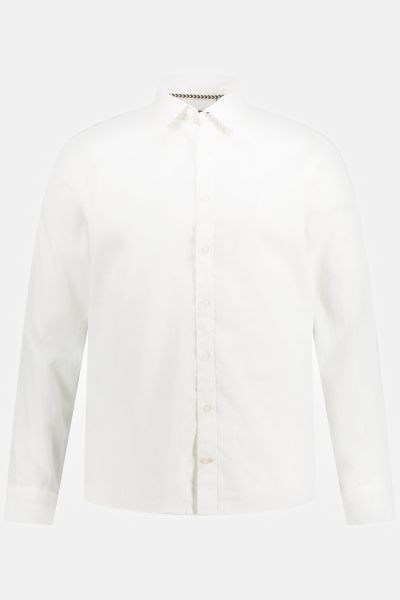 Linen Blend Long Sleeved Shirt