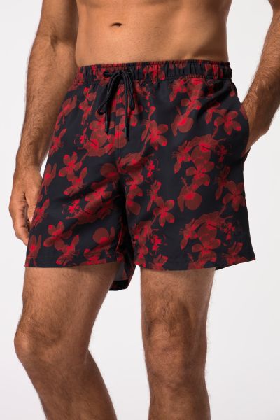 Swim shorts, elastic waistband, AOP Floral