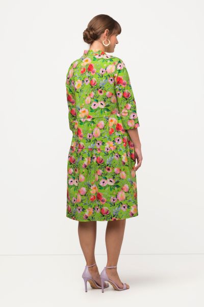 Cross-Stitch Effect Floral Dress