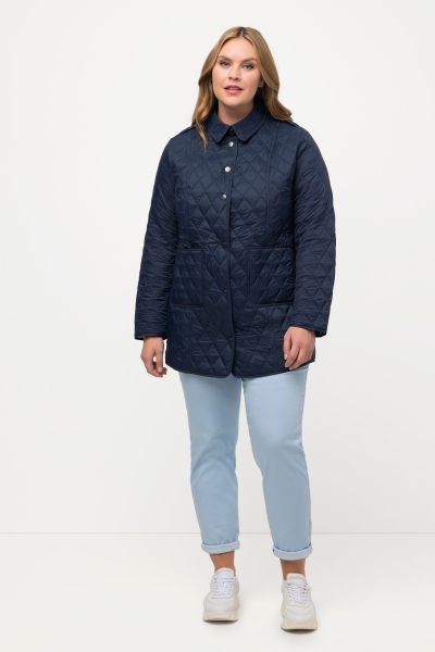 Quilted Jacket with Plaid Lining