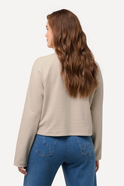 Eco Cotton V-Neck Crop Sweatshirt