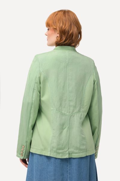 Linen Blend Button Front Jacket