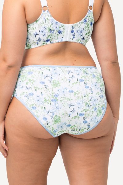 5 Pack of Stretch Cotton Panties - Blue Floral
