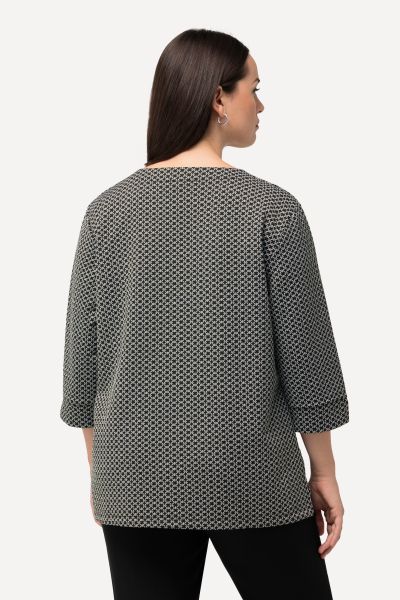 Textured Chainmail Jacquard Sweatshirt