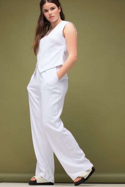 High Waisted Wide Leg Suit Pants