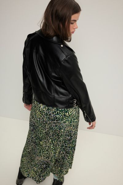 Faux Leather Fully Lined Biker Jacket