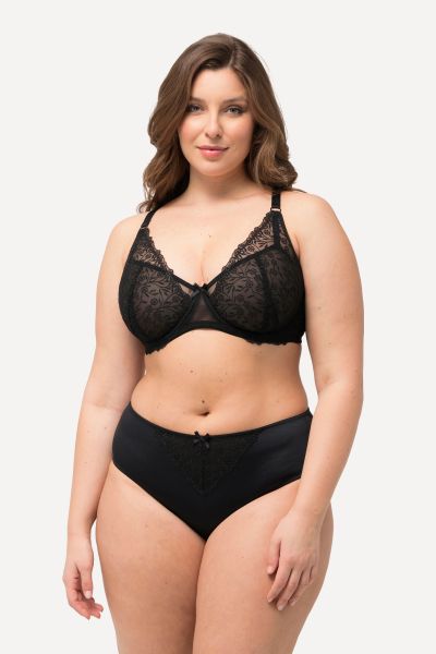 Sheer Layered Lace Underwire Bra