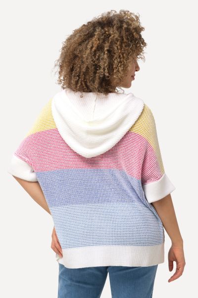 Пуловер с блокови райета