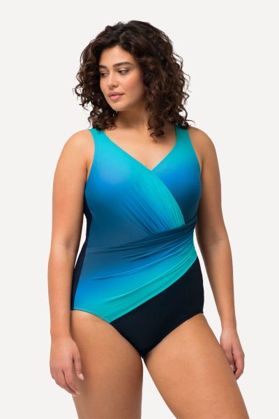 Ombre Wrap Look Swimsuit