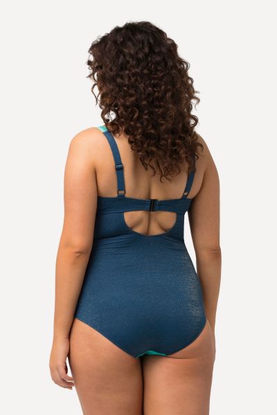 Shimmering Colorblock Swimsuit
