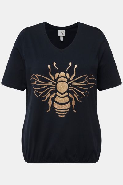Тениска с принт на пчела