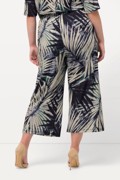 Панталон широк с палмов принт
