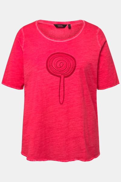 Flocked Paisley Cold-Dyed Tee