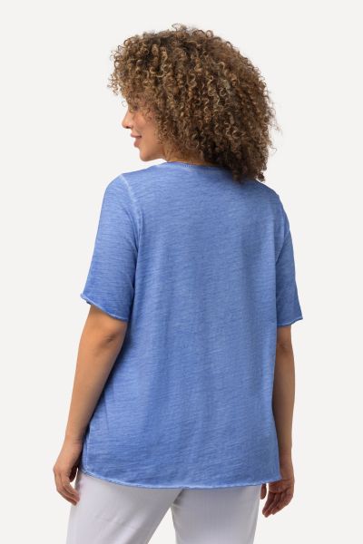 Flocked Paisley Cold-Dyed Tee