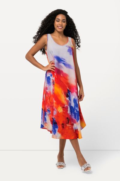 Watercolor Floral A-Line Dress