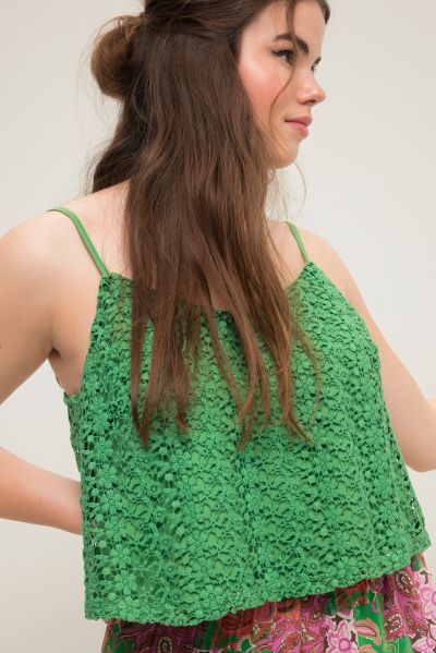 Crocheted Lace Crop Top