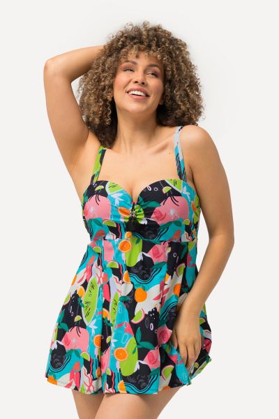 Fruit Print Swim Dress