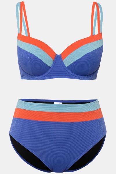 Sparkling Colorblock Underwire Bikini Set