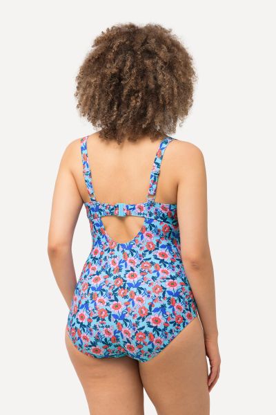 Mixed Floral Print Underwire Swimsuit
