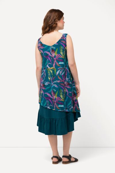Eco Cotton Watercolor Floral Sleeveless Dress