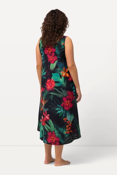 Jungle Print Sleeveless A-Line Dress