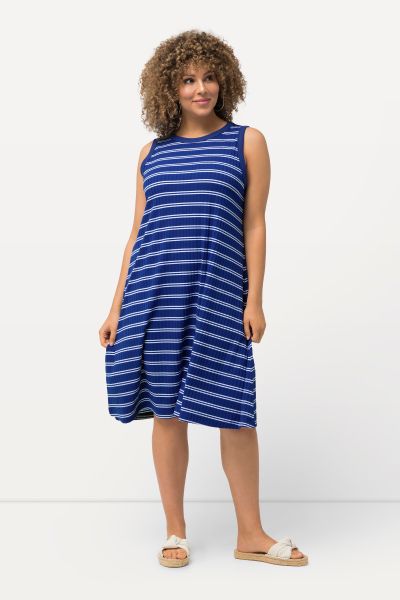 Striped Sleeveless Jersey Dress