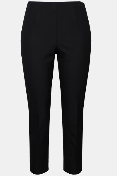 Cropped Stretch Blend Elastic Waistband Pants