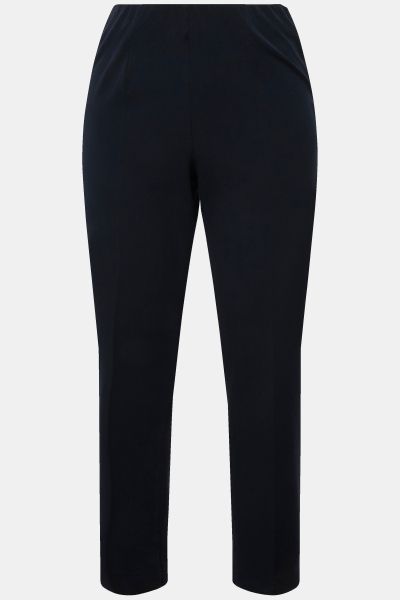 Cropped Stretch Blend Elastic Waistband Pants