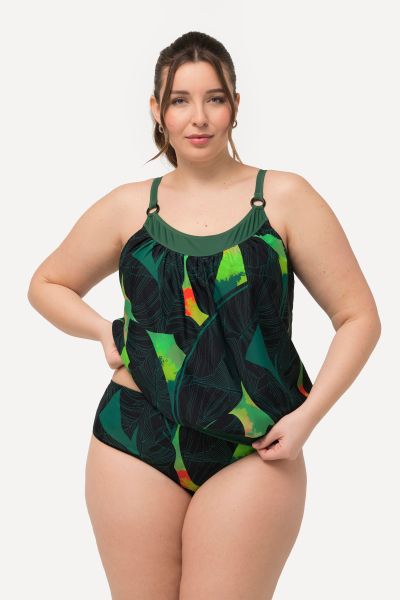 Tropical Leaf Tankini Set