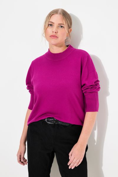 Long Sleeves Mock Turtleneck Sweater