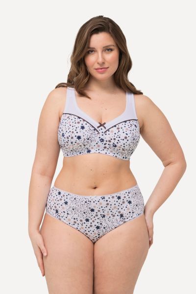 Star Print Relief Bra