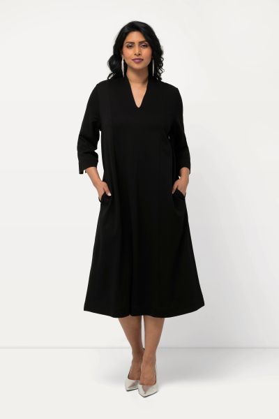 Goblet Collar 3/4 Sleeve Dress