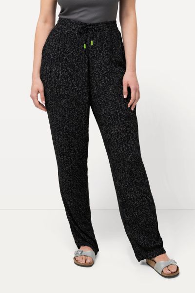 Speckled Crepe Pull-On Pants