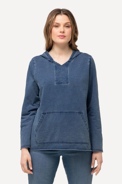 Raw Hem Long Sleeve Hoodie