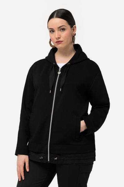 Tie Hem Zip-Up Hoodie