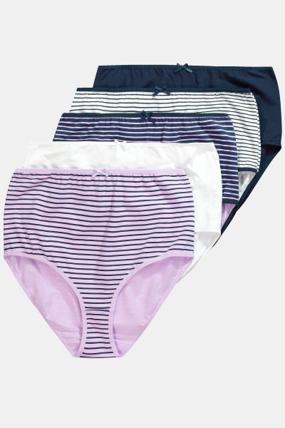 5 Pack Maxi Briefs- Stripes