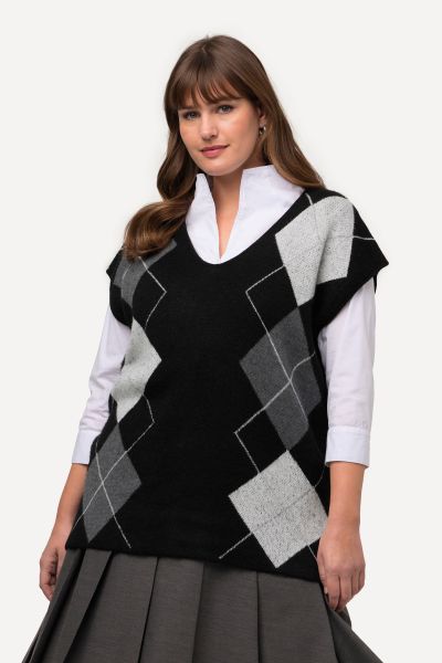 Argyle V-Neck Sweater Vest