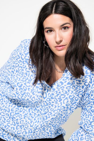 Muslin Leopard Print Blouse