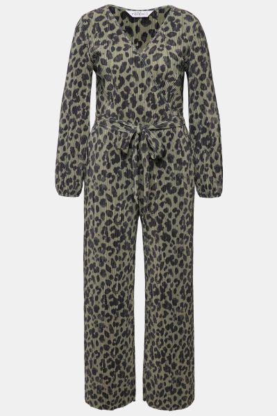 Leopard Print Long Sleeve Jumpsuit