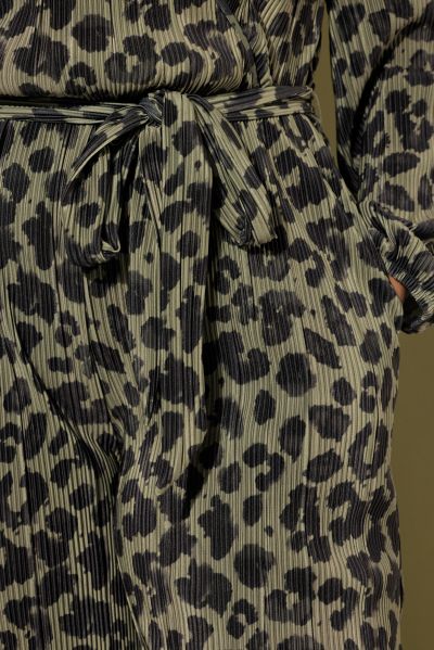 Leopard Print Long Sleeve Jumpsuit