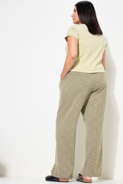 Herringbone Elastic Waist Pants