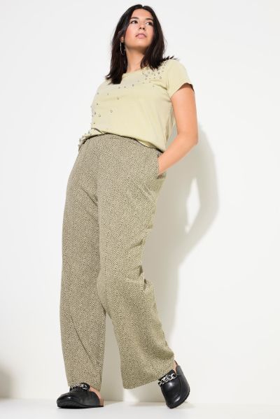 Herringbone Elastic Waist Pants