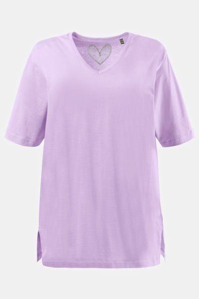 Basic V-Neck Relaxed Fit Short Sleeve Tee