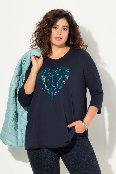 Peace Love Life 3/4 Sleeve Graphic Tee